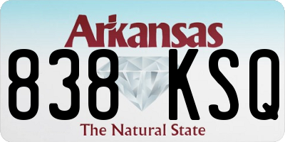 AR license plate 838KSQ