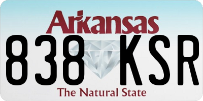 AR license plate 838KSR