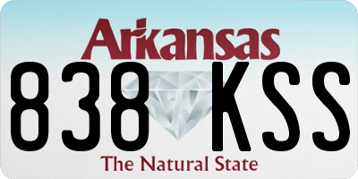 AR license plate 838KSS