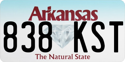 AR license plate 838KST