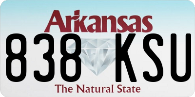 AR license plate 838KSU