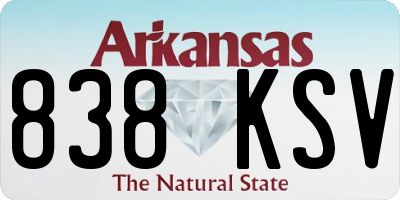 AR license plate 838KSV