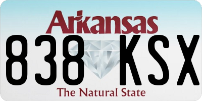 AR license plate 838KSX