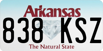 AR license plate 838KSZ