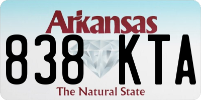 AR license plate 838KTA