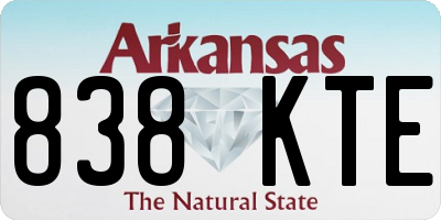 AR license plate 838KTE