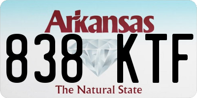 AR license plate 838KTF