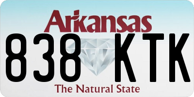 AR license plate 838KTK
