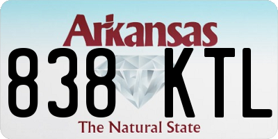 AR license plate 838KTL