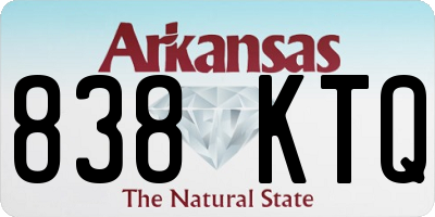 AR license plate 838KTQ