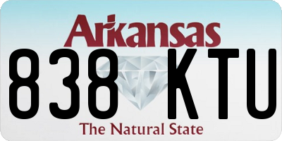 AR license plate 838KTU