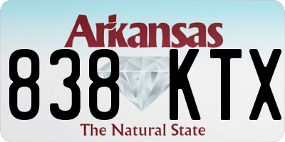 AR license plate 838KTX