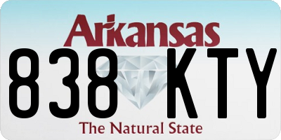 AR license plate 838KTY