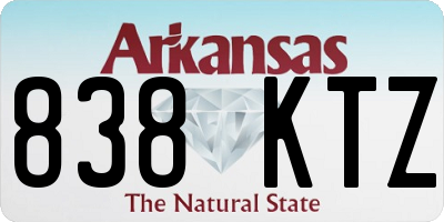 AR license plate 838KTZ