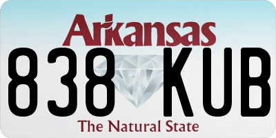 AR license plate 838KUB
