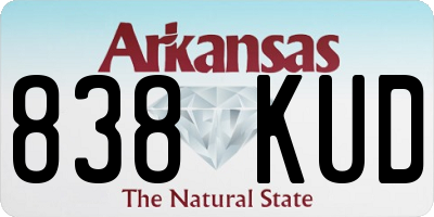 AR license plate 838KUD