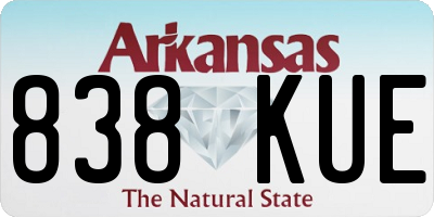 AR license plate 838KUE