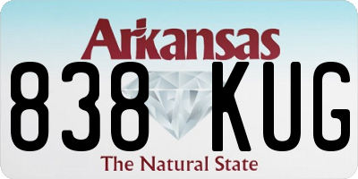AR license plate 838KUG
