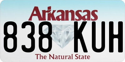 AR license plate 838KUH