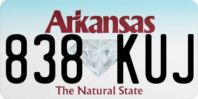 AR license plate 838KUJ