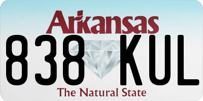 AR license plate 838KUL