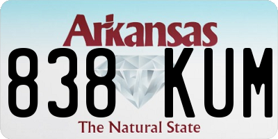 AR license plate 838KUM
