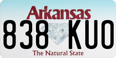 AR license plate 838KUO