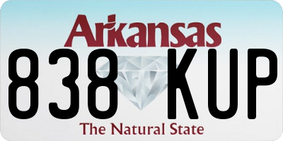 AR license plate 838KUP