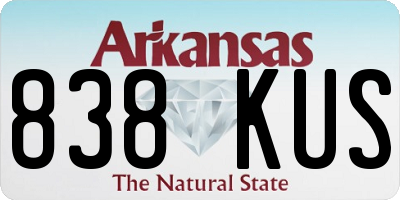 AR license plate 838KUS