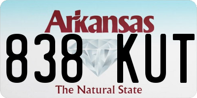 AR license plate 838KUT