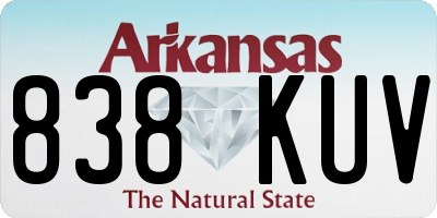 AR license plate 838KUV