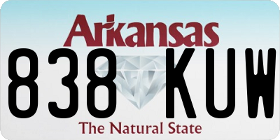 AR license plate 838KUW