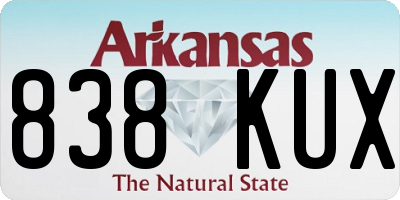 AR license plate 838KUX