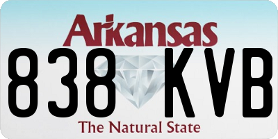 AR license plate 838KVB