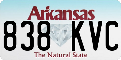 AR license plate 838KVC