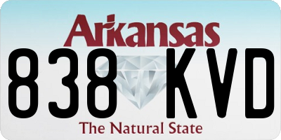 AR license plate 838KVD