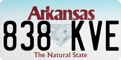 AR license plate 838KVE