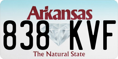 AR license plate 838KVF