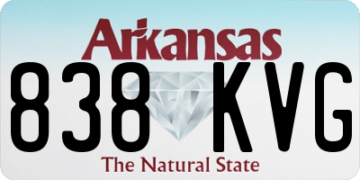 AR license plate 838KVG