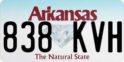 AR license plate 838KVH