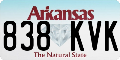 AR license plate 838KVK
