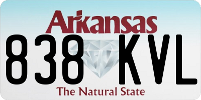 AR license plate 838KVL