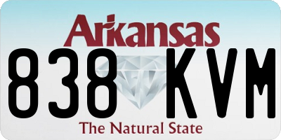 AR license plate 838KVM