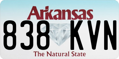AR license plate 838KVN