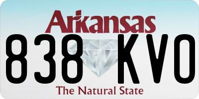 AR license plate 838KVO