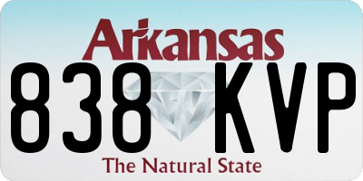 AR license plate 838KVP