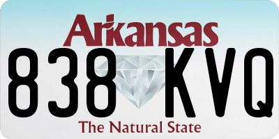 AR license plate 838KVQ