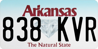 AR license plate 838KVR