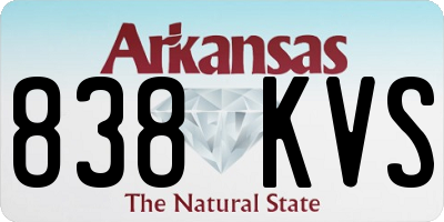 AR license plate 838KVS