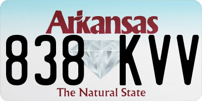 AR license plate 838KVV